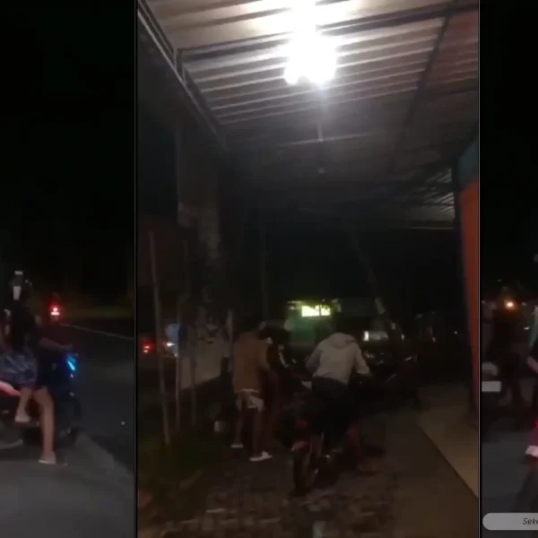 Viral di Media Sosial, Sekelompok Pemuda Tak Dikenal Berbuat Keributan di Magetan