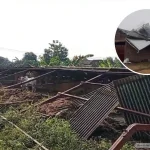 Hujan Deras dan di Sertai Angin Kencang Porak Porandakan Belasan Rumah dan Kandang Sapi
