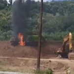 Eskavator Terbakar di Ponorogo, Diduga Akibat Korsleting Listrik