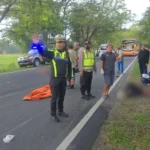 Laka Beruntun, Pejalan Kaki Tewas Usai Tertabrak Sepeda Motor dan Bus Sugeng Rahayu