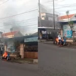 Motor Terbakar di Jalur Magetan–Parang, Nyaris Sambar Toko dan Rumah Warga