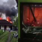 Diduga Sambungan Listrik Berlebihan, Rumah Warga Madiun Terbakar