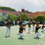 Penuh Semangat, Pelajar Tunjukkan Kekompakan di LKBB Paskaraksa SMAN 4 Madiun