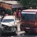 Truk Kontainer Adu Depan Mobil di Jalur Ngawi–Mantingan, Dua Orang Luka-Luka
