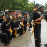 Puluhan Peserta Kaderisasi PSM Korem 081/DSJ Resmi Sandang Sabuk Kuning