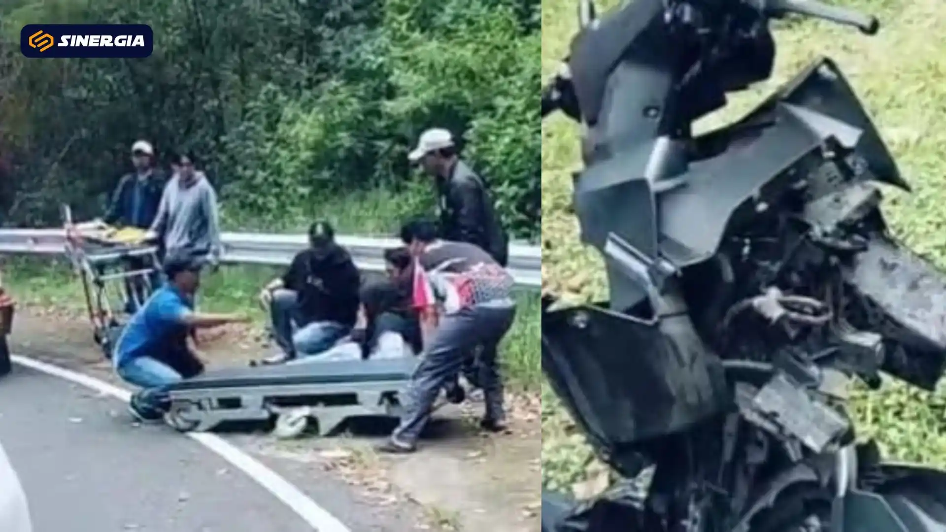 Rem Diduga Blong, Motor Tabrak Mobil di Jalur Wisata Sarangan Magetan