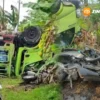 Truk Hino dan Motor Terlibat Kecelakaan di Kedunggalar Ngawi, Satu Pelajar Luka-Luka