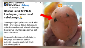 Telur Rebus Kotor di Paket MBG Lembeyan Viral, Standar Kebersihan Dipertanyakan