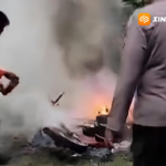 Motor Pemudik Terbakar di Jalur Ngawi–Solo, Ayah dan Dua Anak Selamat