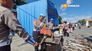 Ratusan Knalpot Brong Dimusnahkan, Pelanggar Didominasi Pelajar