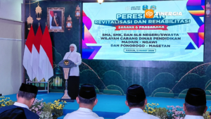 Gubernur Khofifah Resmikan Revitalisasi 62 Sekolah di Madiun Raya, Anggaran Capai Rp51,3 Miliar