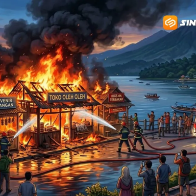 Kebakaran Saat Sahur di Telaga Sarangan, Kios Oleh-Oleh Ludes! Kerugian Tembus Rp170 Juta