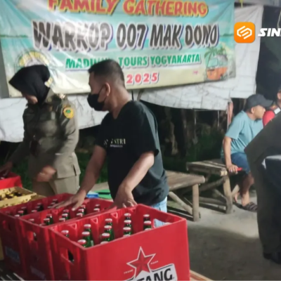Satpol PP Madiun Gerebek Penjual Miras di Jiwan, Puluhan Botol Minol Disita