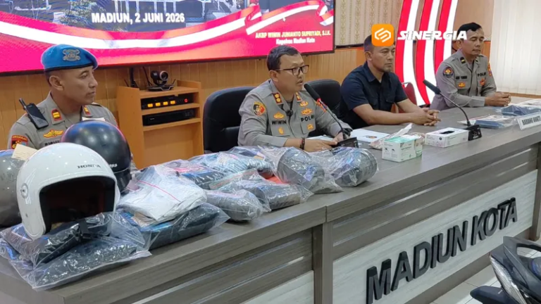 Polres Madiun Kota Ungkap 3 Kasus Curanmor, 4 Tersangka Residivis Dibekuk