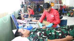 Aksi Sosial Donor Darah Pada HUT ke-80 Pomad di Madiun