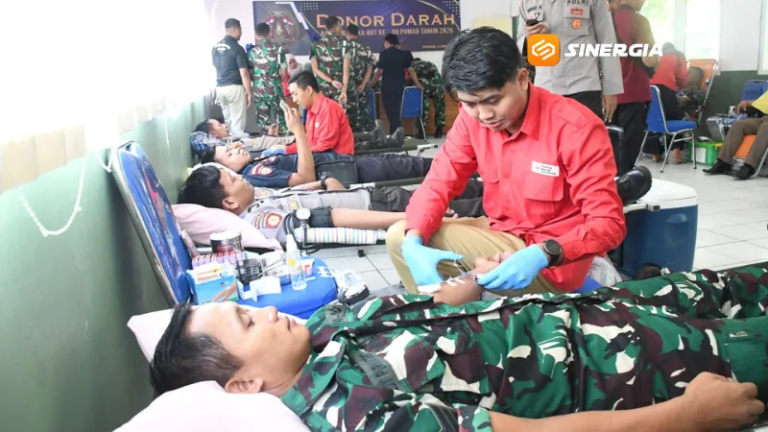 Aksi Sosial Donor Darah Pada HUT ke-80 Pomad di Madiun