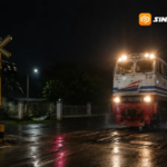 Diduga Penjaga Perlintasan JPL Kertosono Tertidur, Truk Kontainer Nyaris Tertemper KA Brantas