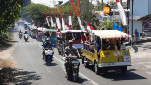 Karnaval Unik di Magetan, Puluhan Mesin Penggiling Padi Dihias Nuansa Kemerdekaan