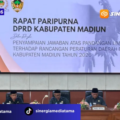 Bupati Madiun Sampaikan Jawaban atas Pandangan Umum 7 Fraksi soal 5 Raperda 