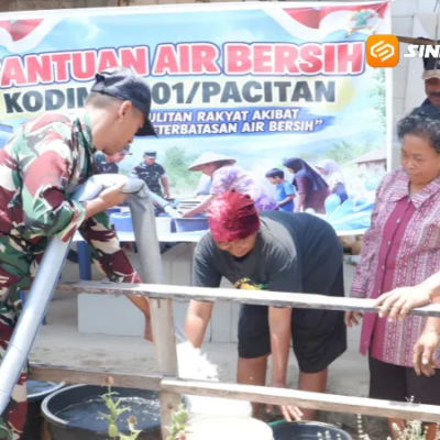 85.000 Ribu Liter Air Bersih Disalurkan Serentak di Wilayah Korem 081/DSJ