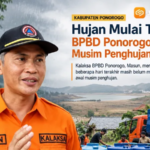 Hujan Mulai Turun, BPBD Ponorogo Pastikan Musim Penghujan Belum Tiba